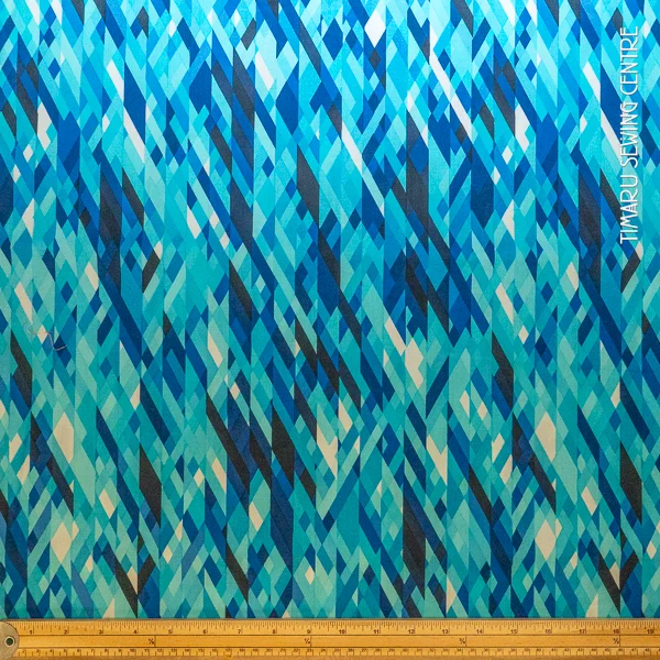 Shapes Sunburst Blues Water Lines