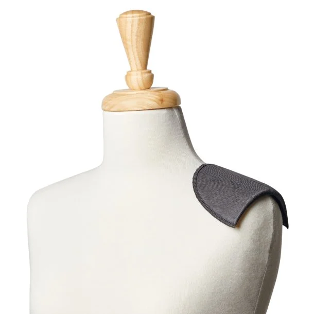 Shoulder Pads Covered Black Medium No Velcro
