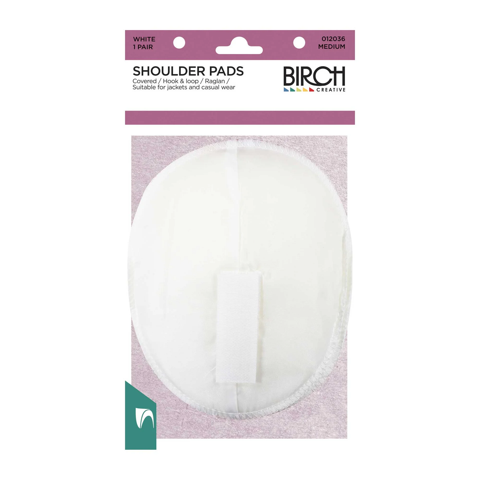 Shoulder Pads Raglan White Med