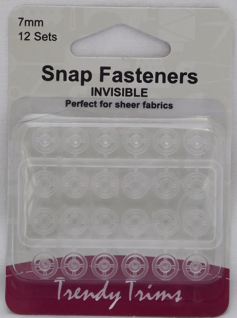 Snap Fasteners 7mm Invisible