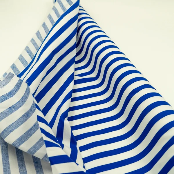 Stripe Cotton Royal/white