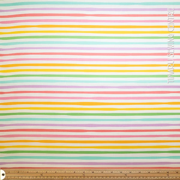 Stripes Magical Rainbow White