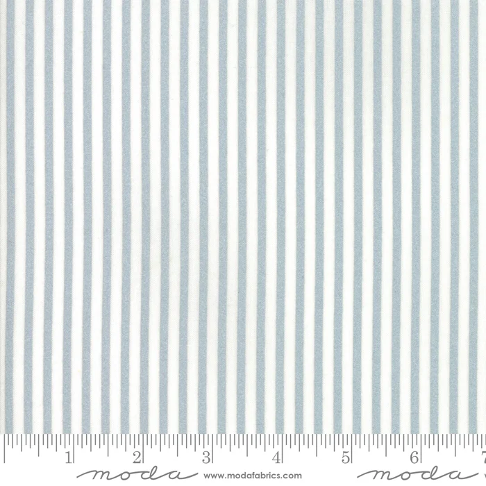 Stripes Vintage Holiday Metallic Sliver and White