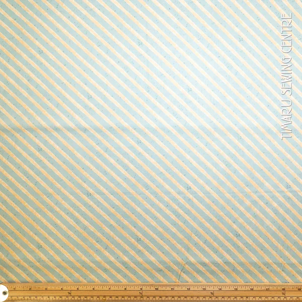 Stripes Woodland Holiday Diagonal Teal Tan