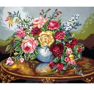 Tapestry Canvas Large Still Flowers