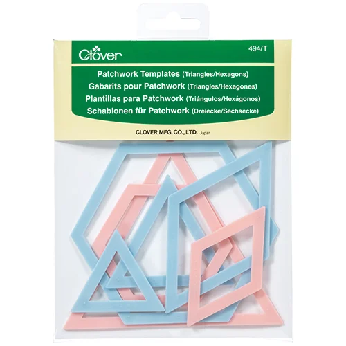 Template Clover Triangles and Hexagons 494T