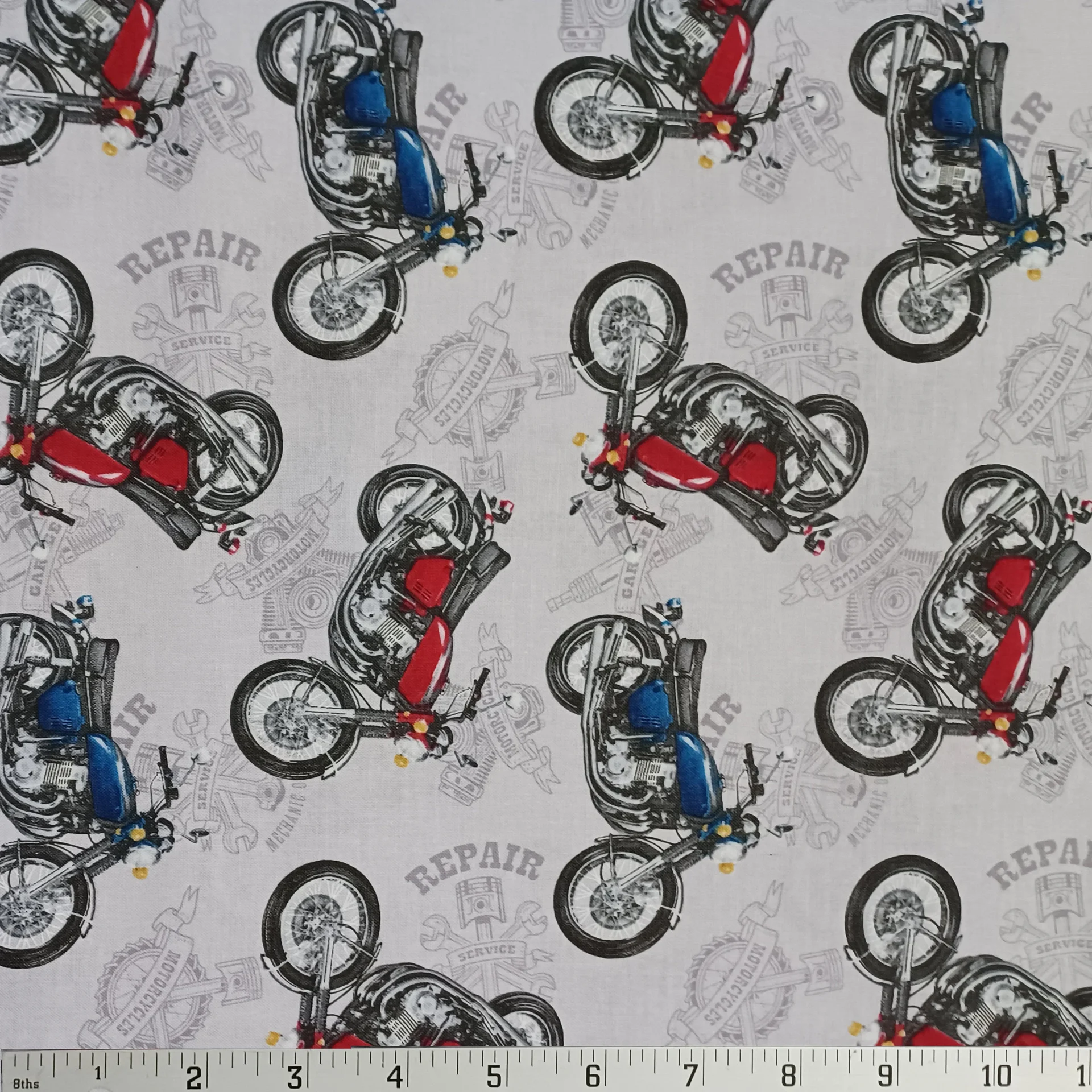 Tossed Motorcycle Gray
