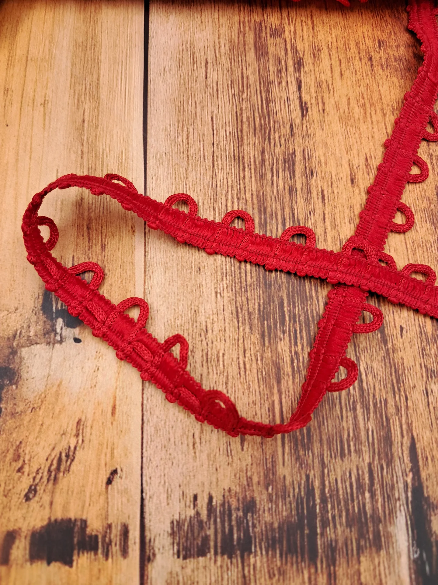 Trim Poly Cord Loop Braid Red