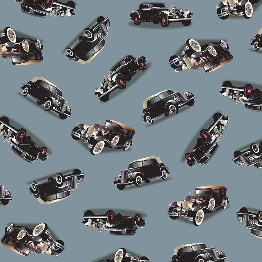 Vintage Cars Grey 2171