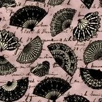 Words Antique Fans On Vintage Pink