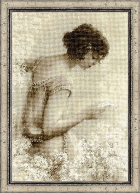 Xstitch Kit 1277 Sepia Lady Flrl