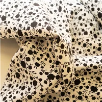 Fabric Shelby White Black Print