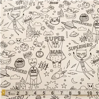 Fabric Super Hero Colour In Cotton