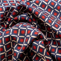 Fabric Zephan Navy Red Print
