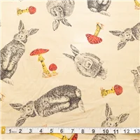 Fabric Cotton Rabbit Run