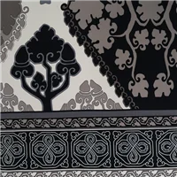 Knit Eiffel Natural Black Panel Pattern