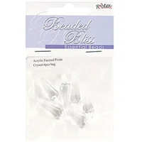 Beads Acrylic Prism 33x 11mm Crystal