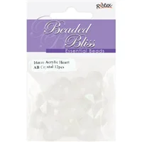 Beads Faceted Heart AB Crystal