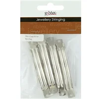JF Acc Hair Clasp Silver 4pcs