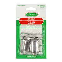 Brace Clip 20mm Silver Sullivans