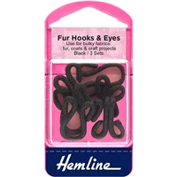 Hooks and Eyes Fur Size 3 Black