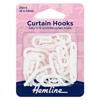 Hemline Curtain Hooks 33x 12mm x 20 pieces