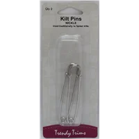 Kilt Pins Nickel 2pk