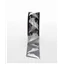 Ribbon Black Organza Silver Fern 38mm