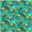 Auburn Fox Tossed Bird Teal