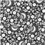 Black White Floral