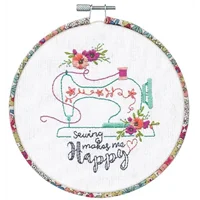 Dimensions Kit Embroidery Sewing Makes Me Happy