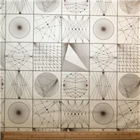 Shapes Spirographs In Tiles Brown