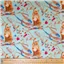 Animal Fox Wood Fox Foliage Aqua - photo 2