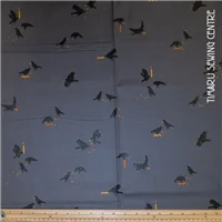 Animal Grey Black Glitter Raven
