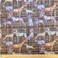 Animal Plaid Dogs On Brown
