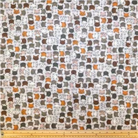 Animal Tossed Cat Faces Light Grey