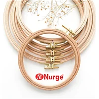 Embroidery Hoop Wooden Nurge 8mm with Brass Screw Adjuster