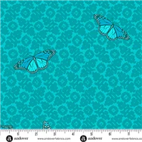 Alison Glass Sun Print Teal Butterfly