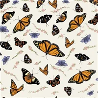 Butterfly Botanical On Cream