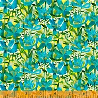 Flowers Alfie Green Blue Floral