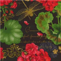 Flowers Geranium Dragonfly Collage
