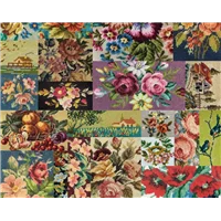 Flowers Flea Market Needle Point Flow