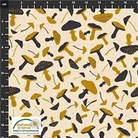 Flowers Bird Move Mushroom Cream Background