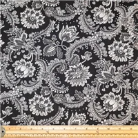 Quilt Backing Ardern Floral Black