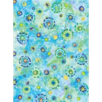 Dots Wild Things Abstract Blue Green