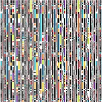 Stripes Rollicking Robots Multi Barcode White