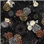 Metallic Shiny Objects Black Floral