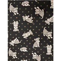 Fabric Yaku 66530 4 Black Dogs