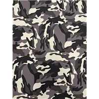 Fabric Printed Canvas Camo Grey