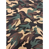 Fabric Printed Canvas Camo Green